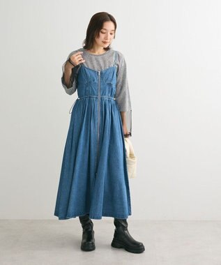 Green Parks 袖チュールドッキングラメプルオーバー Black