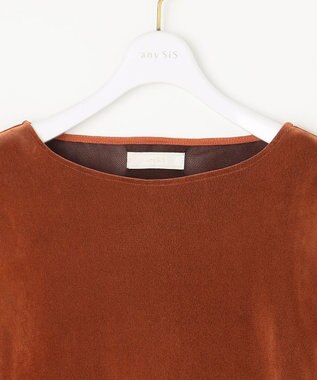 ANY SIS S 【洗える】チュールベロア プルオーバー テラコッタ