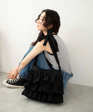 WEGO フリルショルダー ブラック