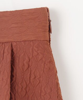 UNFILO エンボスフレアスカート ブラウン