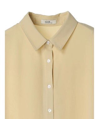 earth music&ecology バックボタンチュニック Yellow