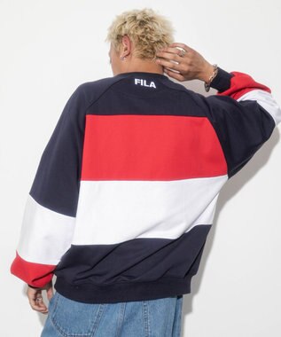 WEGO 【ユニセックス着用ITEM】別注FILAパネル切替プルオーバー レッドその他