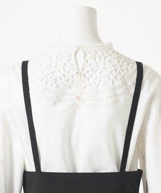 23区 L 【GOLD LABEL】クリスピーリネンストレッチ サスペンダーパンツ ブラック系