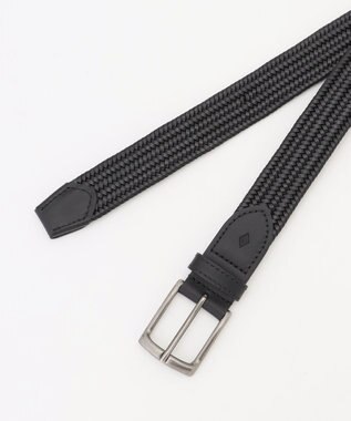 JOSEPH ABBOUD 【キングサイズ・イタリア素材・ストレッチ・日本製】ストレッチレザーベルト ブラック系