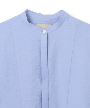 UNFILO L ワッシャーブロード ブザムロングシャツ ブルー