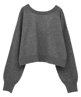 Green Parks ２ＷＡＹ　ショート丈ニットプルオーバー Gray Mixture