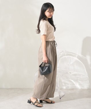 AMERICAN HOLIC リブ　５分袖トップス Pink