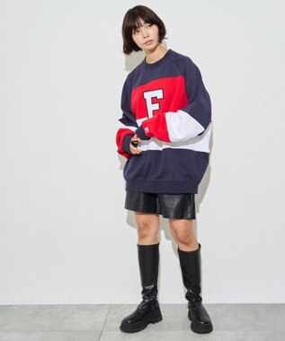 WEGO 【ユニセックス着用ITEM】別注FILAパネル切替プルオーバー レッドその他