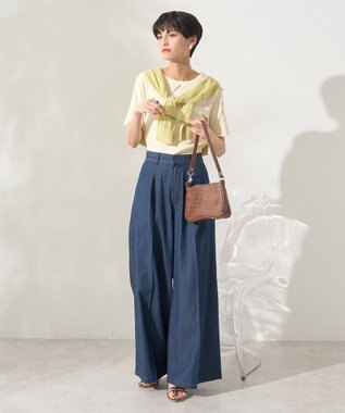 AMERICAN HOLIC リブ　５分袖トップス Pink