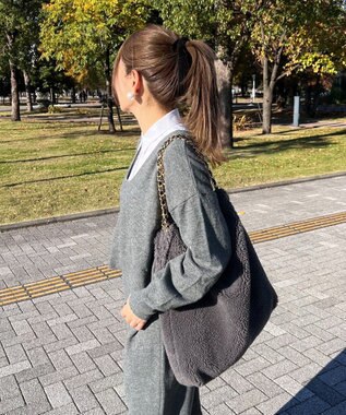 Green Parks ２ＷＡＹ　ショート丈ニットプルオーバー Gray Mixture