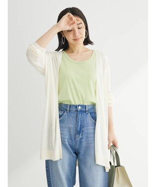 Green Parks 推しニット　ゆったりミドル丈カーディガン Off White