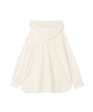 Green Parks シアーフードシャツ Ivory