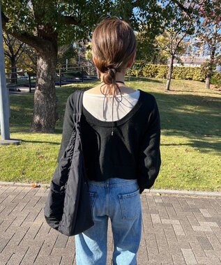 Green Parks ２ＷＡＹ　ショート丈ニットプルオーバー Black