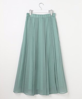 自由区 オーガンジープリーツ スカート ペールブルー