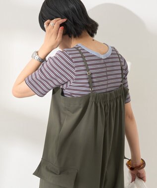 AMERICAN HOLIC リブ　５分袖トップス Pink