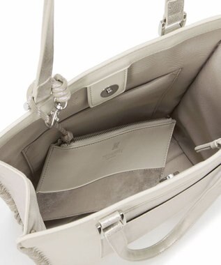 TOPKAPI 【TREASURE TOPKAPI】フェイクレザー ポーチ付き パラコード かがりトートバッグ オフ