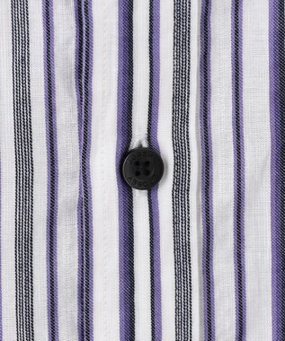 JOSEPH ABBOUD 【キングサイズ・サステイナブル】ソアロンストライプ シャツ パープル系1