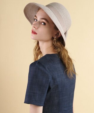 TOCCA 【UV97%以上カット・吸水速乾・抗菌防臭・洗える・サイズ調整可】BACK RIBBON HAT ハット ベージュ系