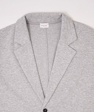 WEGO 【ユニセックス着用ITEM/MLサイズ展開】ボンディングスウェットテーラードジャケット 杢グレー