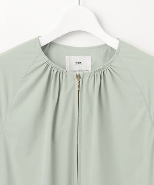 23区 【洗える/撥水加工】ナイロン2WAYストレッチ  ブルゾン [WEB限定]スモーキーグリーン系