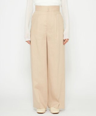 uncrave 【5周年企画・手洗い可】ライト リネン ワイドパンツ（uncrave STANDARD） ベージュ