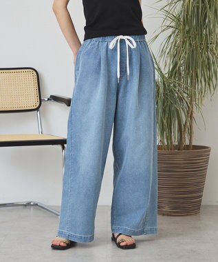 AMERICAN HOLIC イージーデニムワイドパンツ Light Indigo