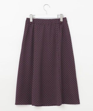 J.PRESS LADIES 【洗える】 ドットプリント フレアー スカート パープル系5