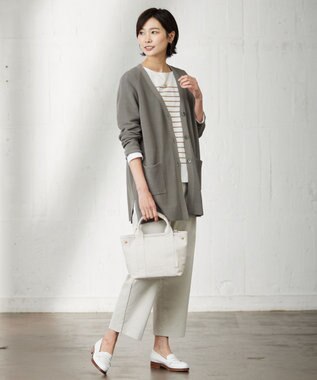 J.PRESS LADIES 【洗える】 コットンモダール カーディガン ブラウン系