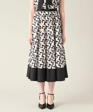 GRACE CONTINENTAL リボンプリントスカート キナリ