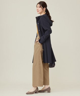 ANY SIS S 【洗える】フーデットロング アウター ネイビー