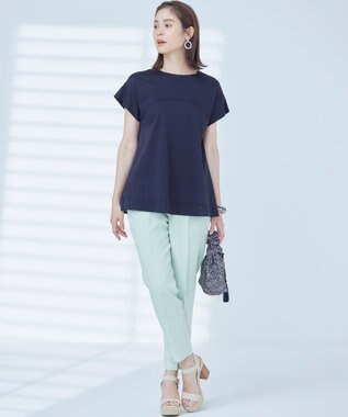 組曲 【WEB限定】コンシャスジャージー チュニックカットソー ブラック系