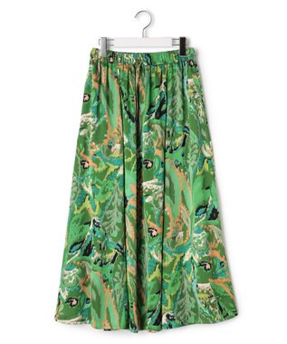 J.PRESS YORK STREET 【WOMEN】プリントフレア スカート グリーン系5