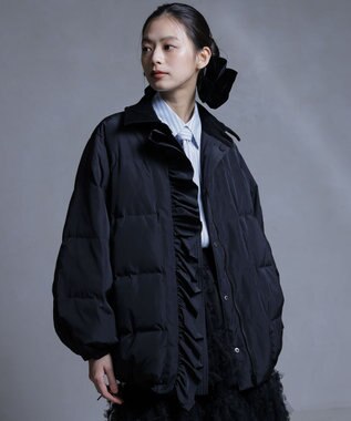 組曲 S 【加藤ローサさん着用】コットンタッチシャーティングボウタイ付き シャツ ブルー系1