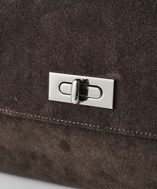 russet スエードフラップミニトートバッグ(CE-1722-WEB) Gray