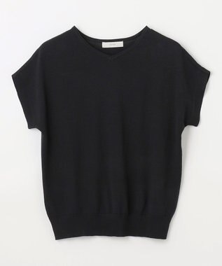 ANY L ハーフスリーブニット ブラック