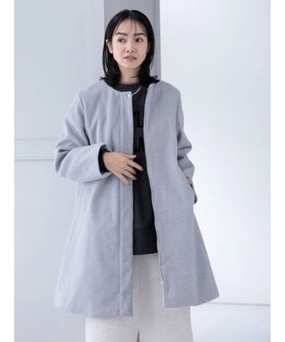 Green Parks ２ｗａｙフード取り外し比翼コート Gray