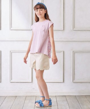 ANY KIDS 裾 スカラップパンツ ベージュ