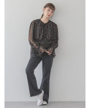 AMERICAN HOLIC ドビーシフォンフリルブラウス Paisley