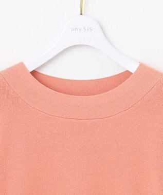 ANY SIS 【洗える】冬のシャルマン パフスリーブ ニット サーモンピンク