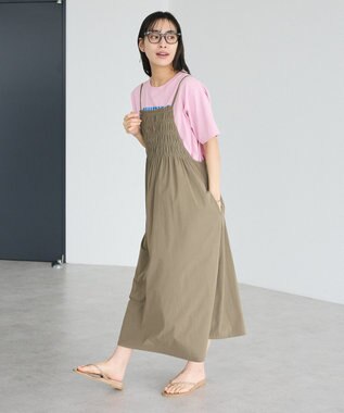 CRAFT STANDARD BOUTIQUE ギャザーデザインキャミワンピース Light Brown