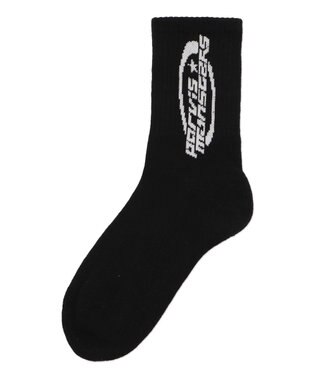 WEGO オーバルロゴデザインソックス ブラック