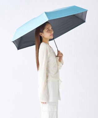 MOONBAT 【遮光100％/超軽量/大きめ】マジで軽い傘 晴雨兼用 折りたたみ日傘 マジカルテックプロテクション 61cm ペールスカイ