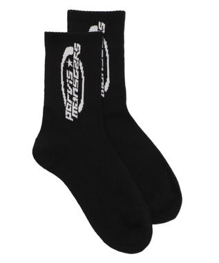 WEGO オーバルロゴデザインソックス ブラック