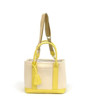 UNBILLION cachecache ショルダー付きパーテーションキャンバストート ライトイエロー