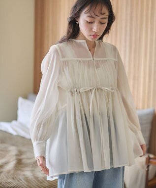最終sale⭐︎新品未使用✦︎カリアング❤︎ドット シアー チュニック ショップニコニコ ShopNikoNiko シアードット チュニック キャミ