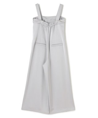 uncrave シャイニーダブルサテン オールインワン シルバーグレー