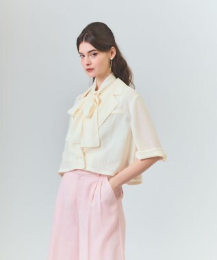 GRACE CONTINENTAL リネンライクシアージャケット