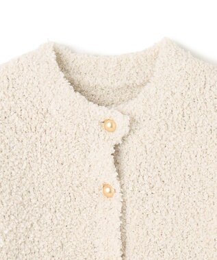 UNFILO テープフリンジニット カーディガン グレージュ