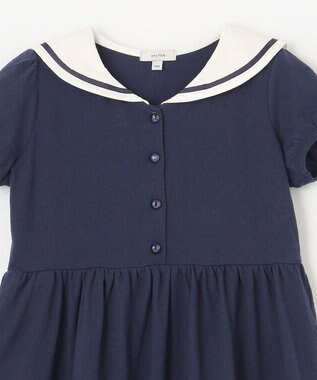 ANY KIDS セーラーカラー ワンピース ネイビー