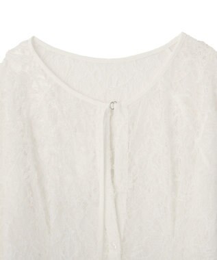 earth music&ecology レースフラワーブラウス Off White